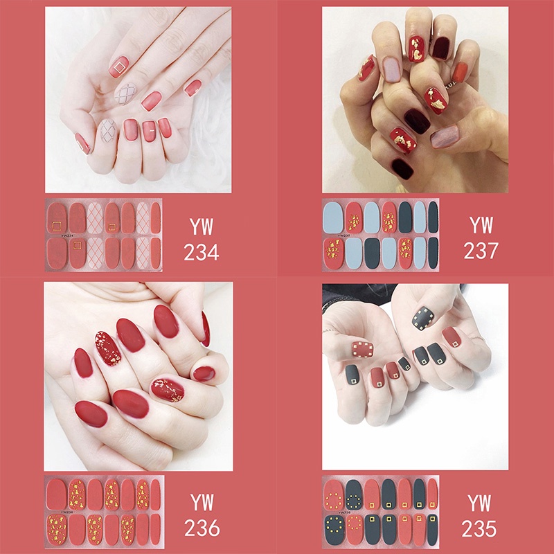 ⚜️Bộ miếng dán trang trí móng tay nghệ thuật phong cách Hàn Quốc