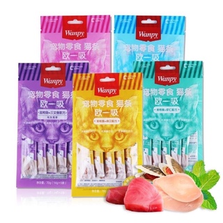 Súp thưởng Wanpy soup thưởng cao cấp cho mèo tăng cân bổ sung dinh dưỡng gói 5 thanh x 14gr