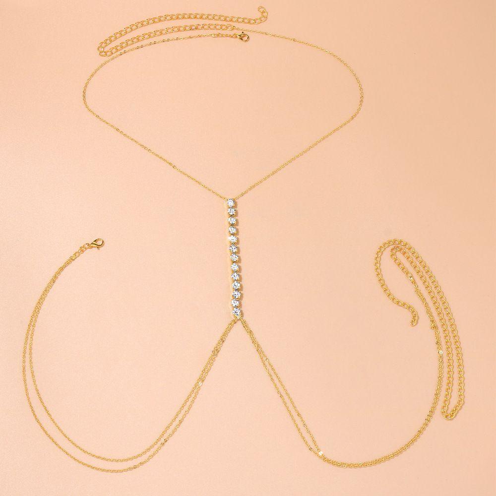 Chuỗi đeo ngực/cơ thể mặc bikini kiểu đan chéo thời trang đi biển/dự tiệc tinh tế nhiều màu lựa chọn quyến rũ cho nữ
