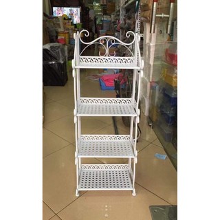 Kệ sắt hoa văn 4 tầng sang trọng