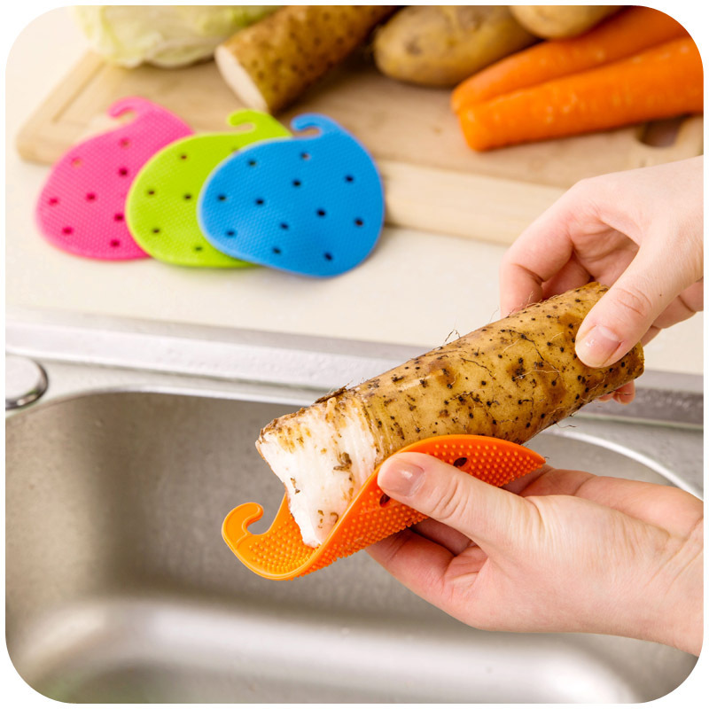 Bàn Chải Rửa Sạch Rau Củ Trái Cây ANAEAT Bằng Silicon Hình Dạng Dễ Thương Tiện Lợi