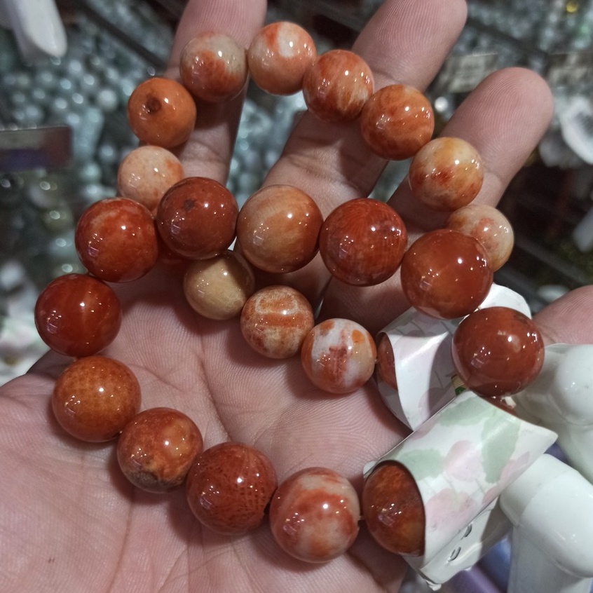 Vòng tay đá san hô đỏ