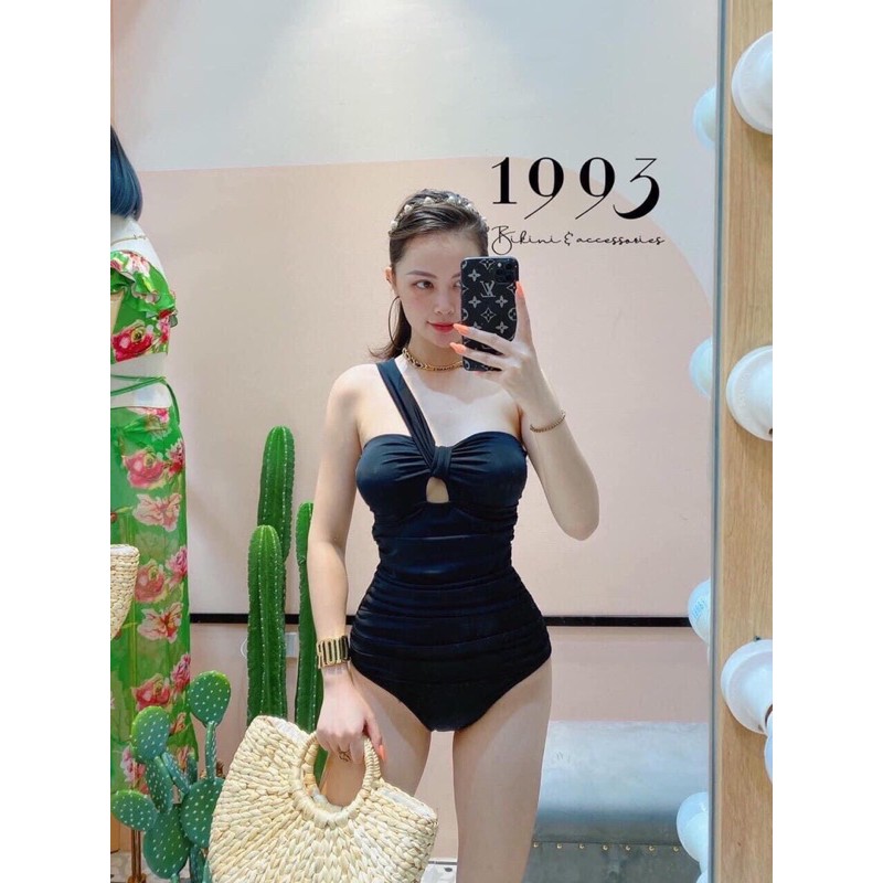 Bikini 1 mảnh lệch vai nhúng che bụng | WebRaoVat - webraovat.net.vn