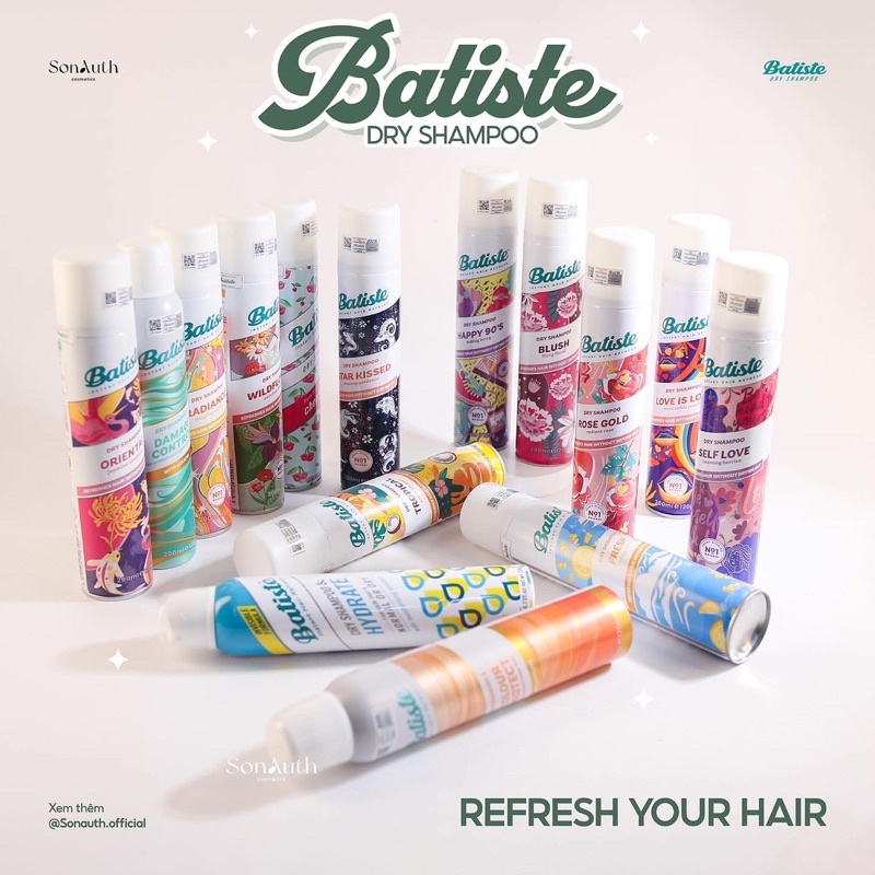 Dầu gội khô Batiste Dry Shampoo 200ml