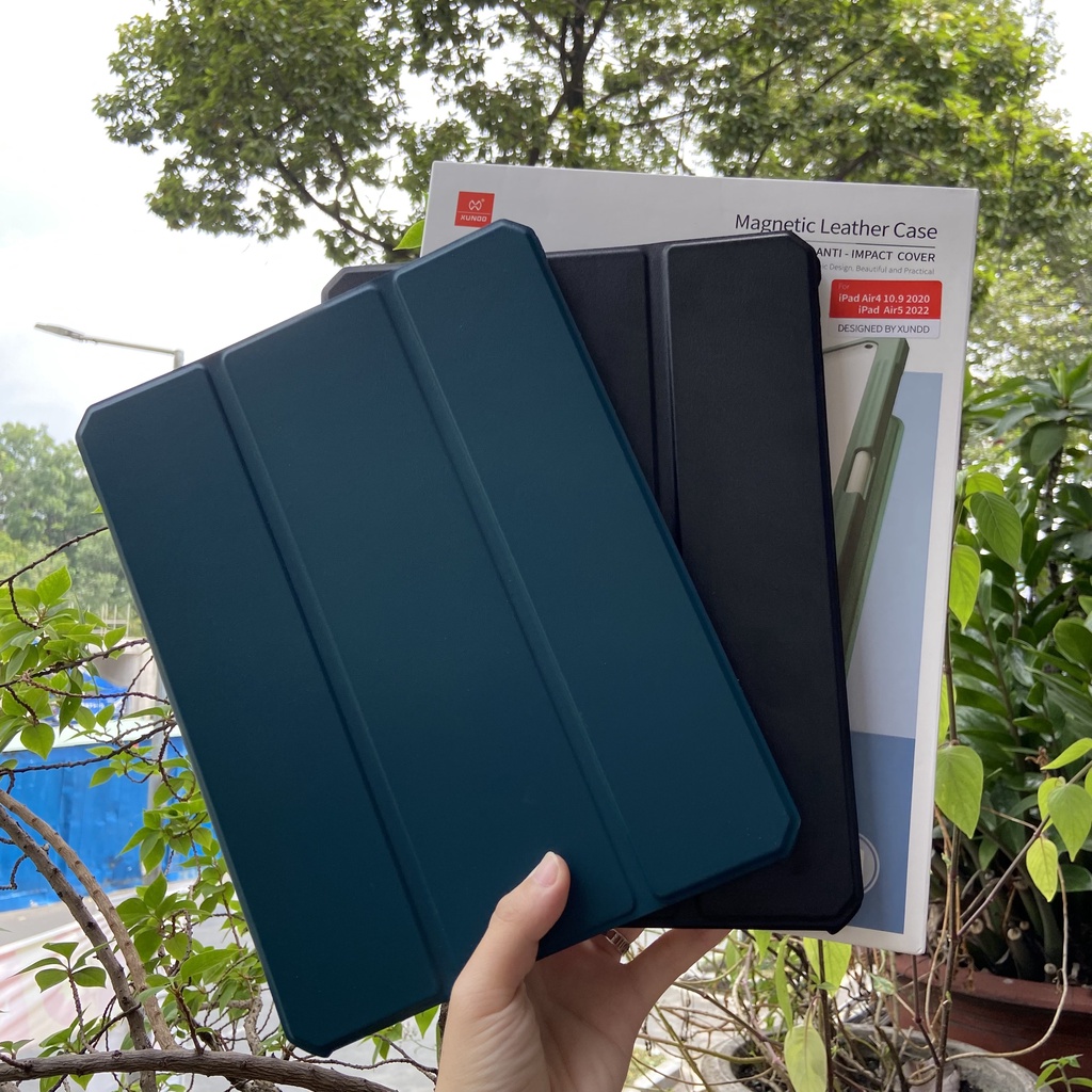 Bao da XUNDD iPad Air 5 / Air 4  10.9 inch  - Có ngăn đựng bút - Đen