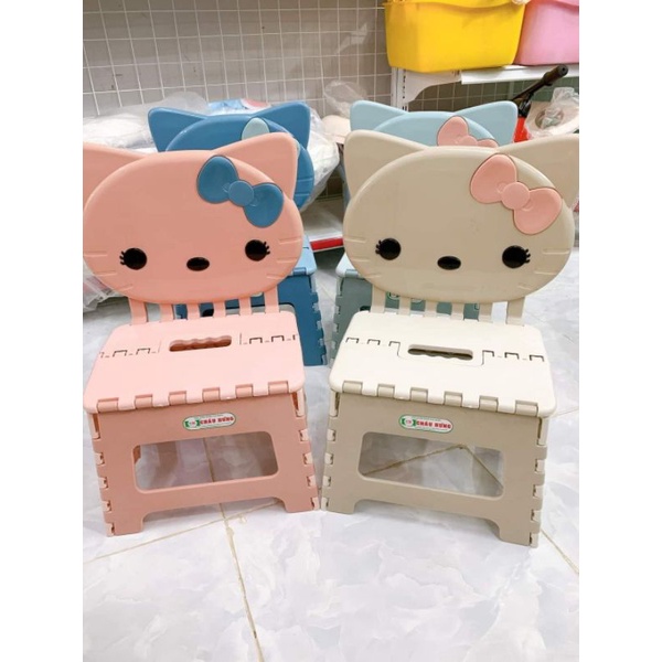 GHẾ NHỰA XẾP MÈO KITTY