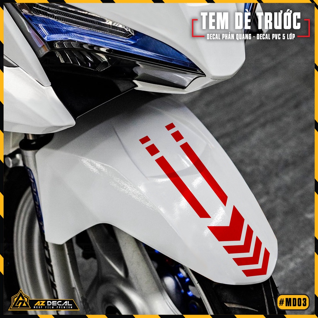 Tem Dán Dè Trước Xe Máy Cực Chất | MD03 | Chống Nước, Chống Bong Tróc, Dễ Dán