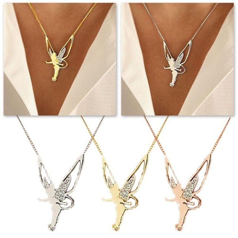 HS Vòng cổ Mặt Đôi Cánh Thiên Thần Đính Đá Sang Trọng