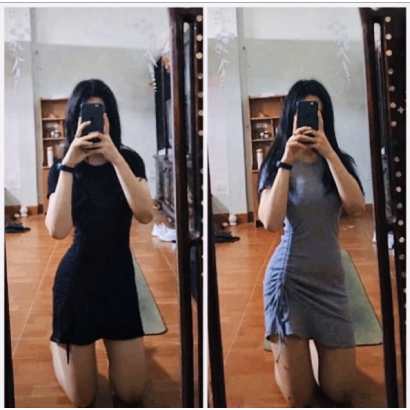[kèm ảnh thật] ĐẦM DÂY RÚT ĐUÔI CÁ CHẤT THUN GÂN SIÊU ĐEP TỪ TIQIJEAN1988
