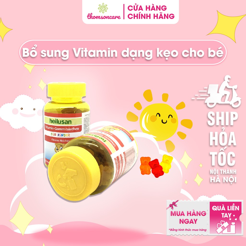 Heilusan Multivitamin Gummy - Kẹo dẻo cho trẻ, giúp trẻ tăng cường sức đề kháng, ăn ngon miệng