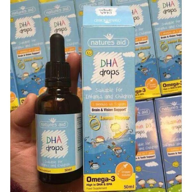 2023Vitamin Dha Drops dạng giọt bổ sung dha cho bé - UK [Date xa]