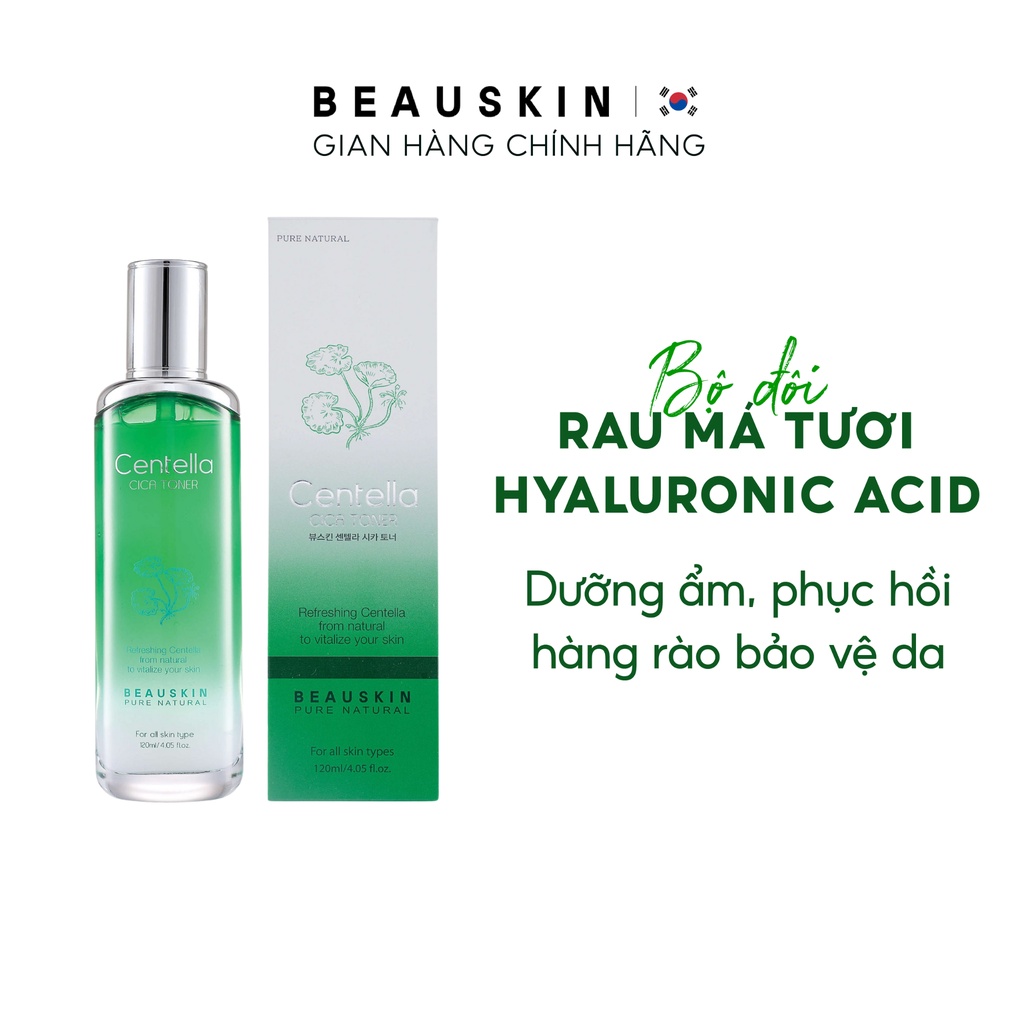 Nước Hoa Hồng BEAUSKIN Centella Cica Chiết Xuất Rau Má Cung Cấp Dưỡng Ẩm, Trắng Da Dung Tích 120ml