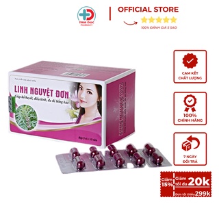 Linh Nguyệt Đơn, điều hòa kinh nguyệt (Hộp 5 vỉ x 10 viên), giảm đau bụng kinh