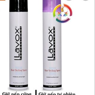2 chai Keo xịt tóc cứng và mềm lavox