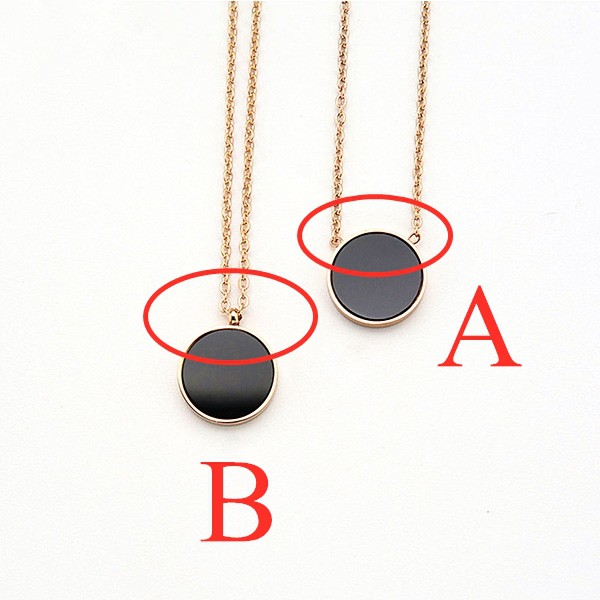 XiaoboACC Vòng Cổ Mặt Hình Tròn Đơn Giản Thời Trang Dành Cho Nữ