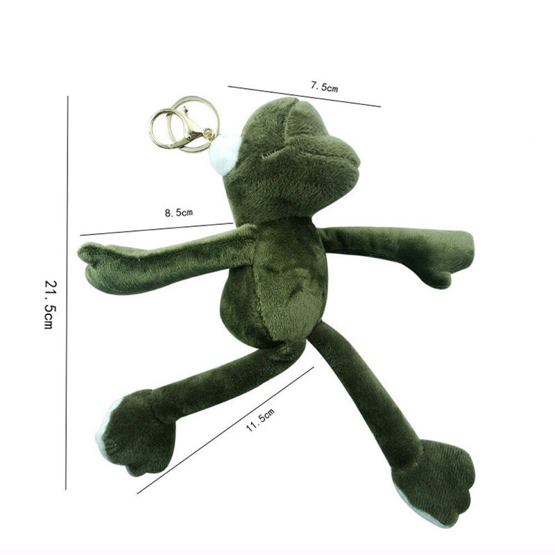 Móc khoá ếch nhồi bông treo balo đi học,túi chéo cực cute 😍