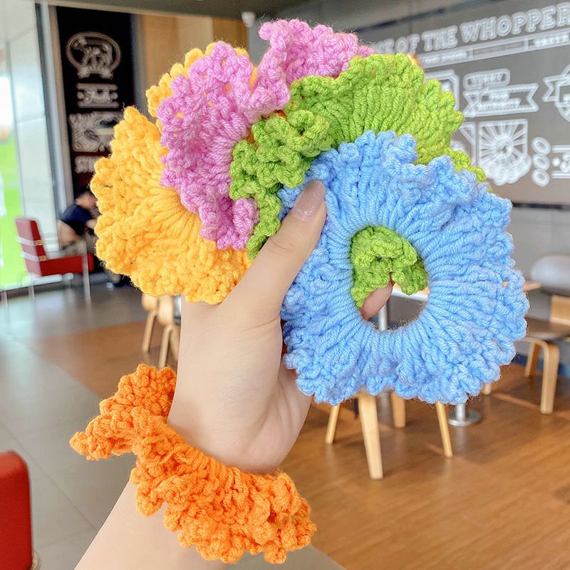 Dây buộc tóc len đơn giản