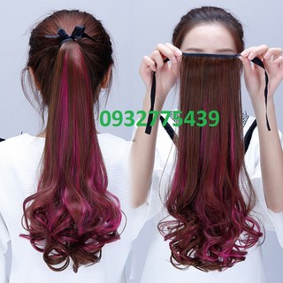 Tóc giả cột xoăn line