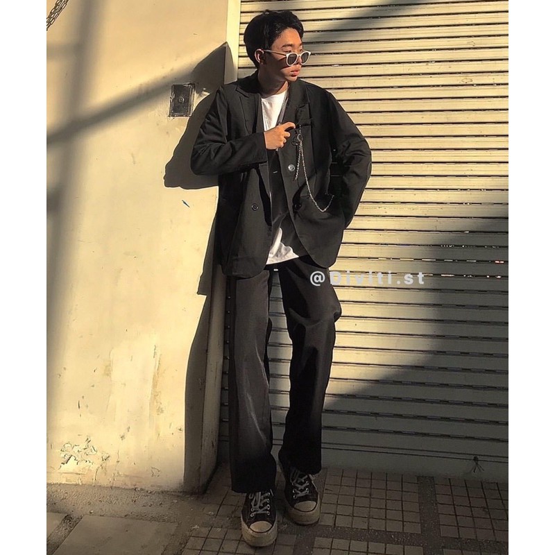 ÁO BLAZER TRƠN MÀU ĐEN | BigBuy360 - bigbuy360.vn