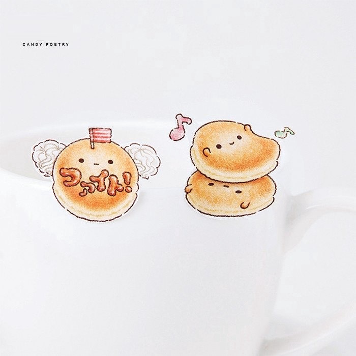 [HD23] Bộ 45 hình dán sticker Bánh Mì dễ thương trang trí sổ tay DIY