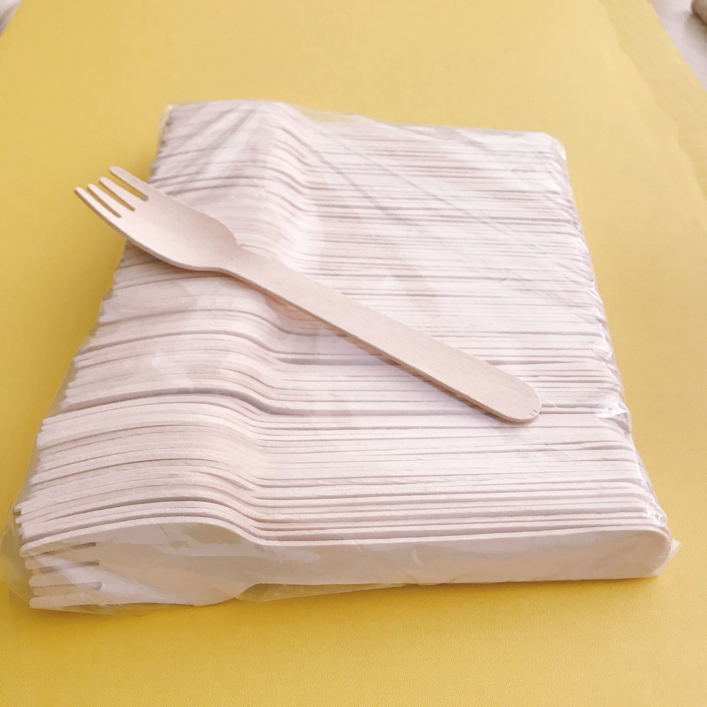 Dĩa  gỗ dùng 1 lần 16cm combo100 cái