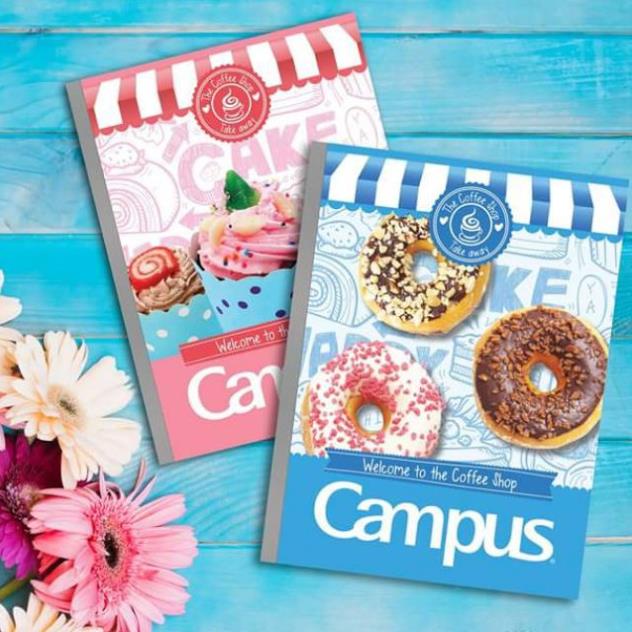 Vở kẻ ngang campus 80/96/120/200 trang - Vở kẻ ngang có chấm COFFEE SHOP