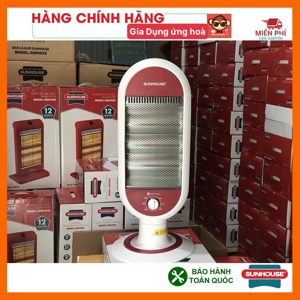 [Mã ELHA22 giảm 5% đơn 300K] Sưởi điện 3 bóng hồng ngoại SUNHOUSE SHD7022