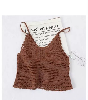 Áo len 2 dây croptop nhiều màu