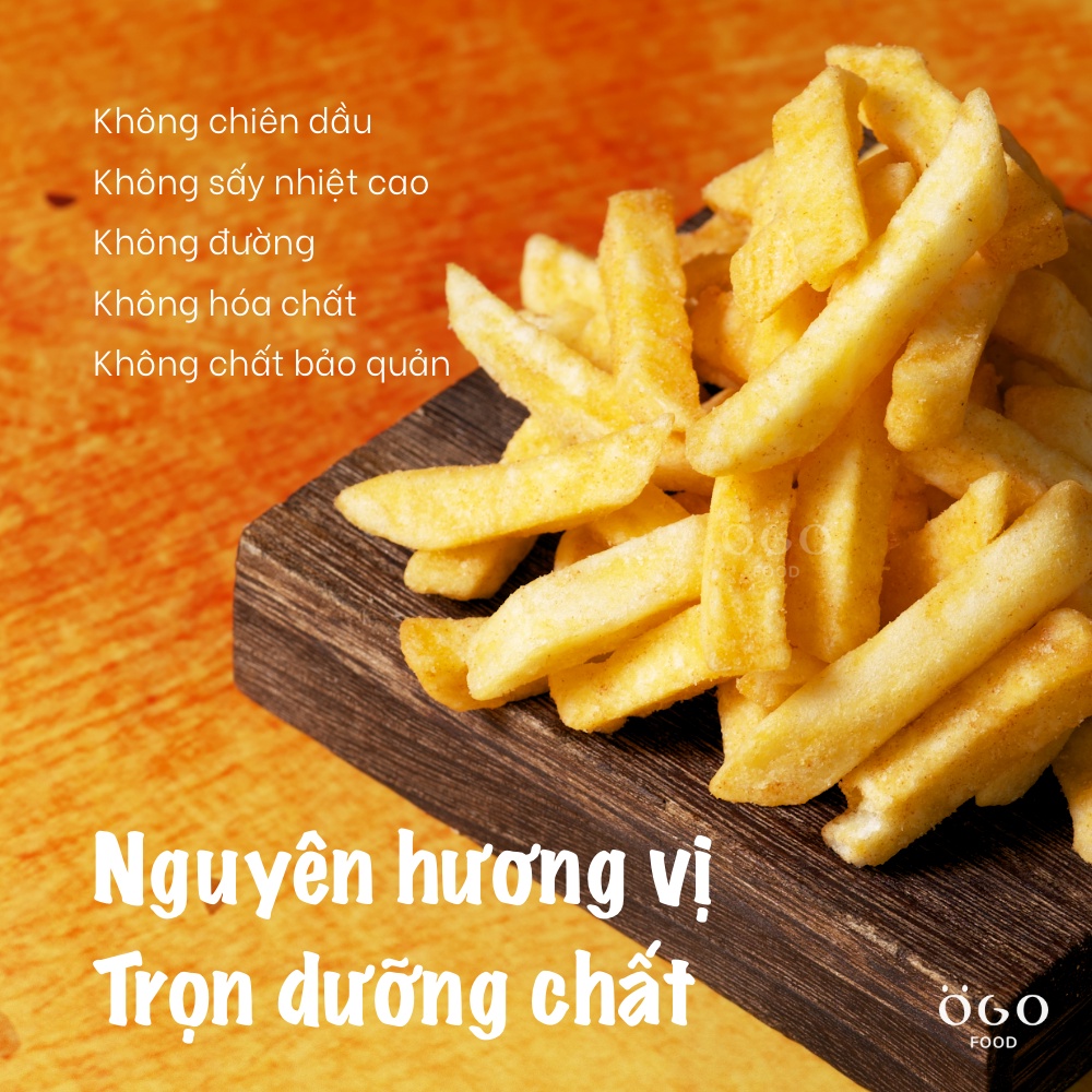 Snack Khoai Tây (Nhiều Vị Lựa Chọn)  Giòn Xốp, Bở-  Sấy Lạnh Chân Không - OGO Food - 200g, 419g