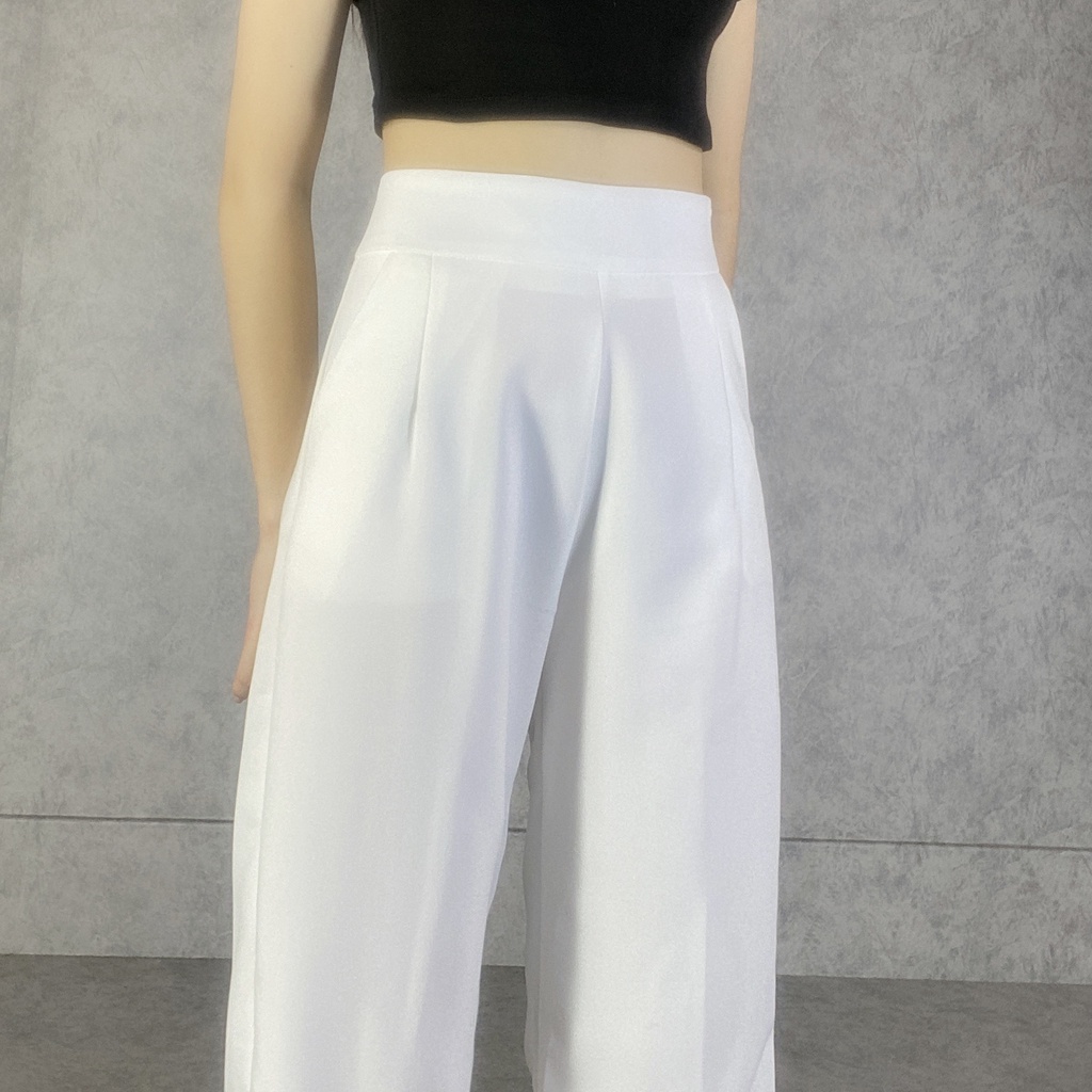 Quần culottes ống rộng  nữ chất dày đẹp siêu hack chân