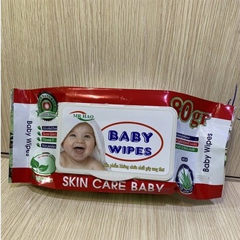 [XÃ KHO] KHĂN GIẤY ƯỚT BIBO 100 TỜ, BABY WIPES 80G [HCM]