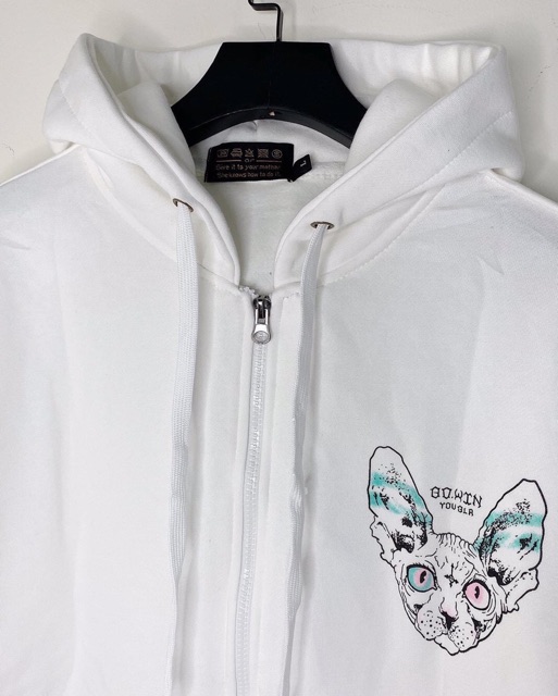 ÁO HOODIE IN HÌNH MÈO KUTE PHÔ MAI VE