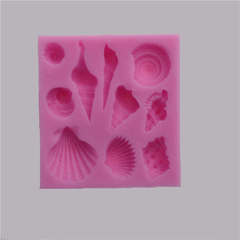 Khuôn Làm Bánh Chất Liệu Silicone Hình Vỏ Sò Dễ Thương