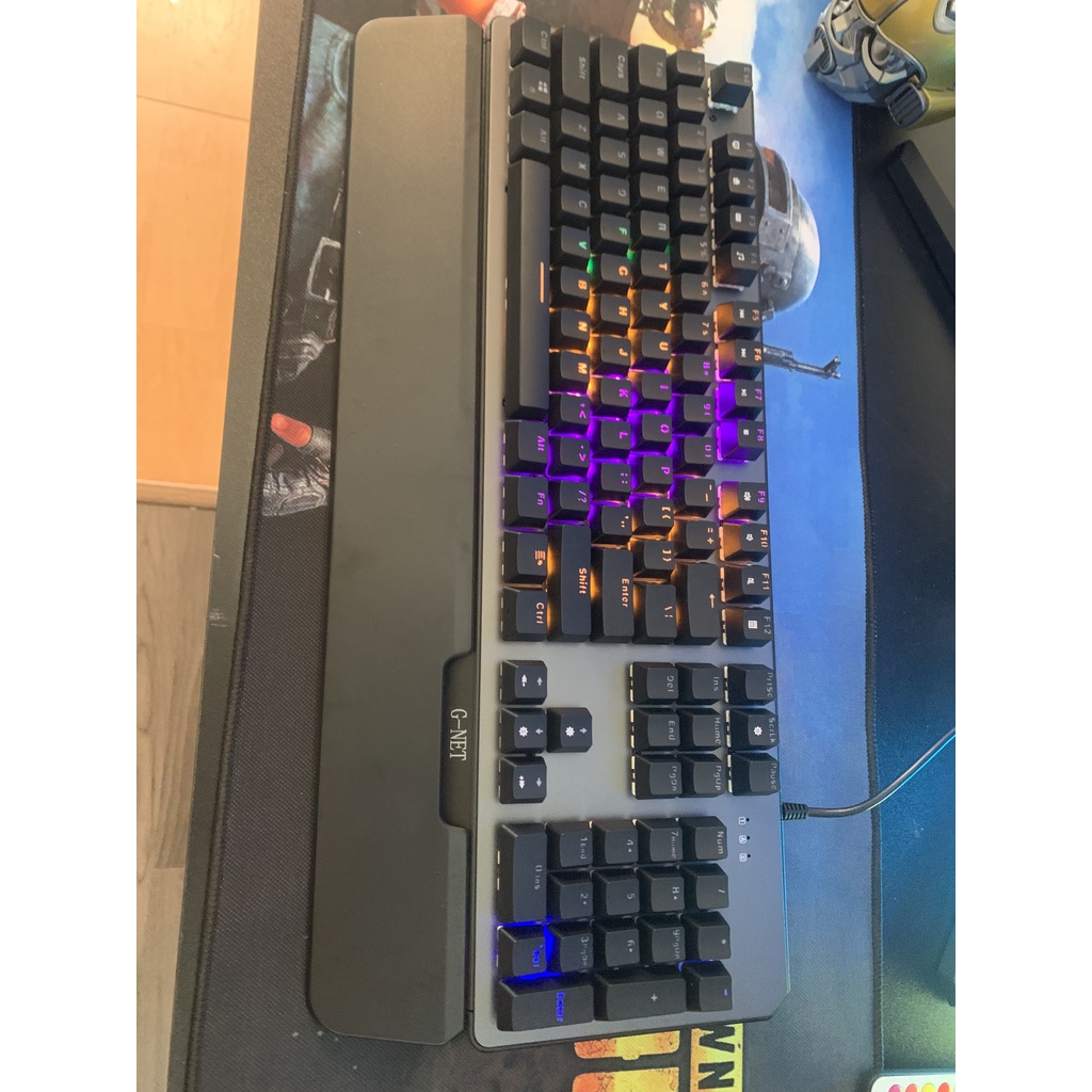 Combo phím+chuột chơi game chính hãng g-net phím cơ k68/ chuột gm103 tặng 1 lót