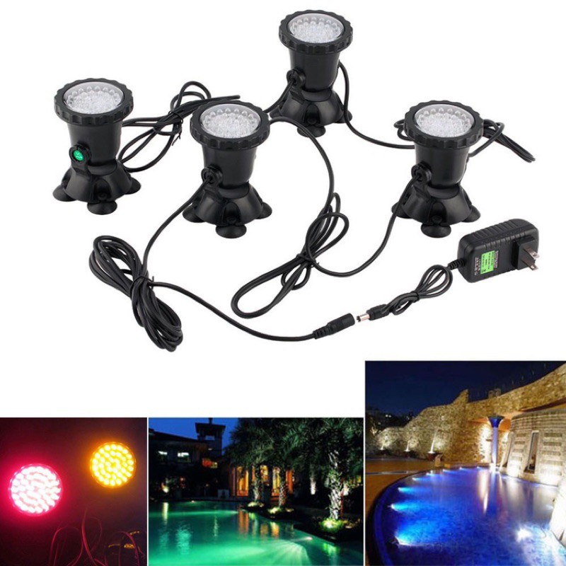 Đèn LED chiếu điểm - Spotlight chớp tắt đa sắc. Trang trí hồ nước, tiểu cảnh ngoài trời