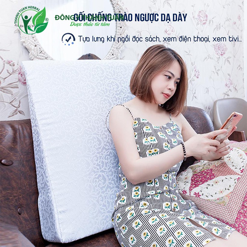 Gối chống trào ngược YOROKOBI bo tròn đỉnh giúp giảm ợ chua, trào ngược, xoang chống ngáy