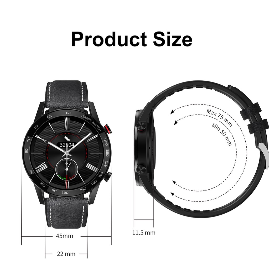 Utelite DT95 Bluetooth Smart Watch Waterproof IP68 Heart Rate Notification Message