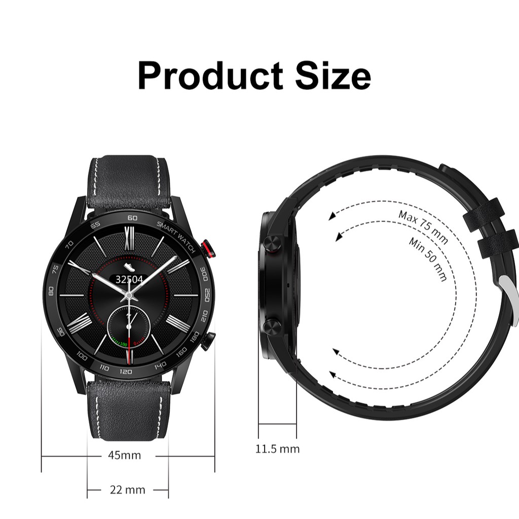 Utelite DT95 Bluetooth Smart Watch Waterproof IP68 Heart Rate Notification Message