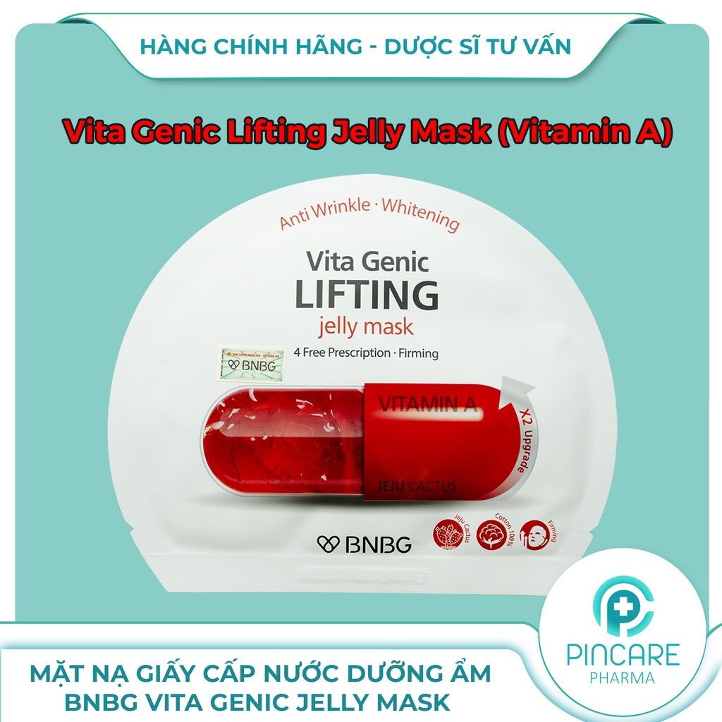 Mặt nạ BNBG, Mặt nạ giấy bổ sung Vitamin Vita Genic Jelly Mask BANOBAGI 30ml - Hàng chính hãng - Nhà thuốc PinCare