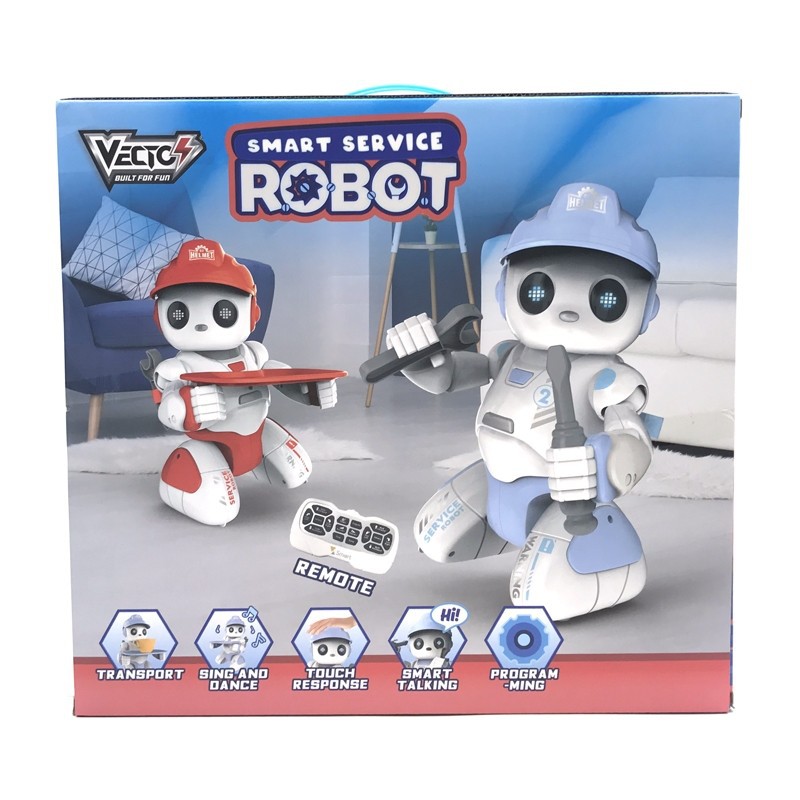 Đồ Chơi Vecto Chú Robot Quản Gia Thông Thái (Xanh Dương) VT18083/BLU