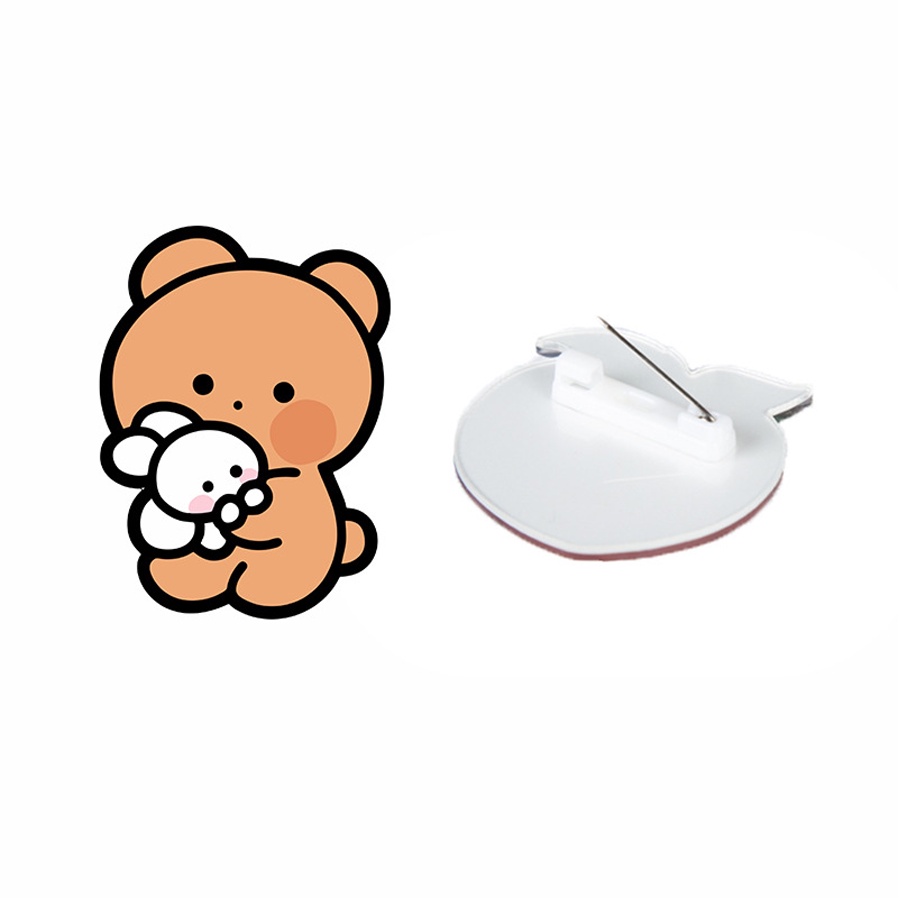 Sticker Hay Huy Hiệu Các loại Đáng Yêu Cute Như Cô Gái Gấu Đính Kèm Cho Túi Balo Hay Quần Áo