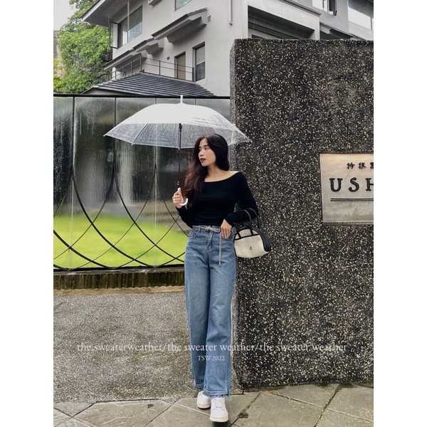 Quần jeans ống đứng dây xích the.sweaterweather TSW