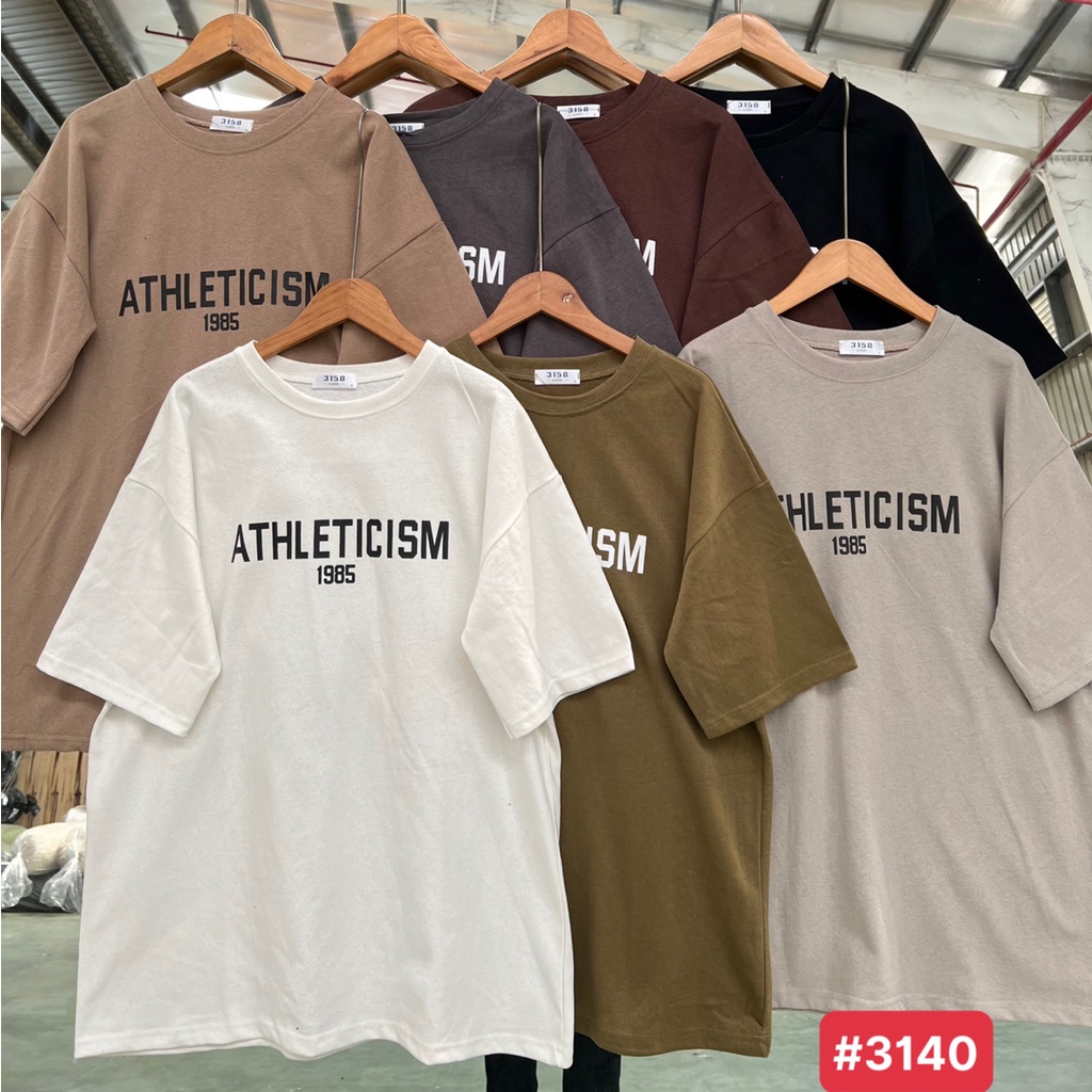 Áo thun nữ form rộng A.299, Áo phông kiểu nữ tag 1358 chữ ATHLETICISM phong cách Hàn Quốc - Thời trang nữ Chấm Bi