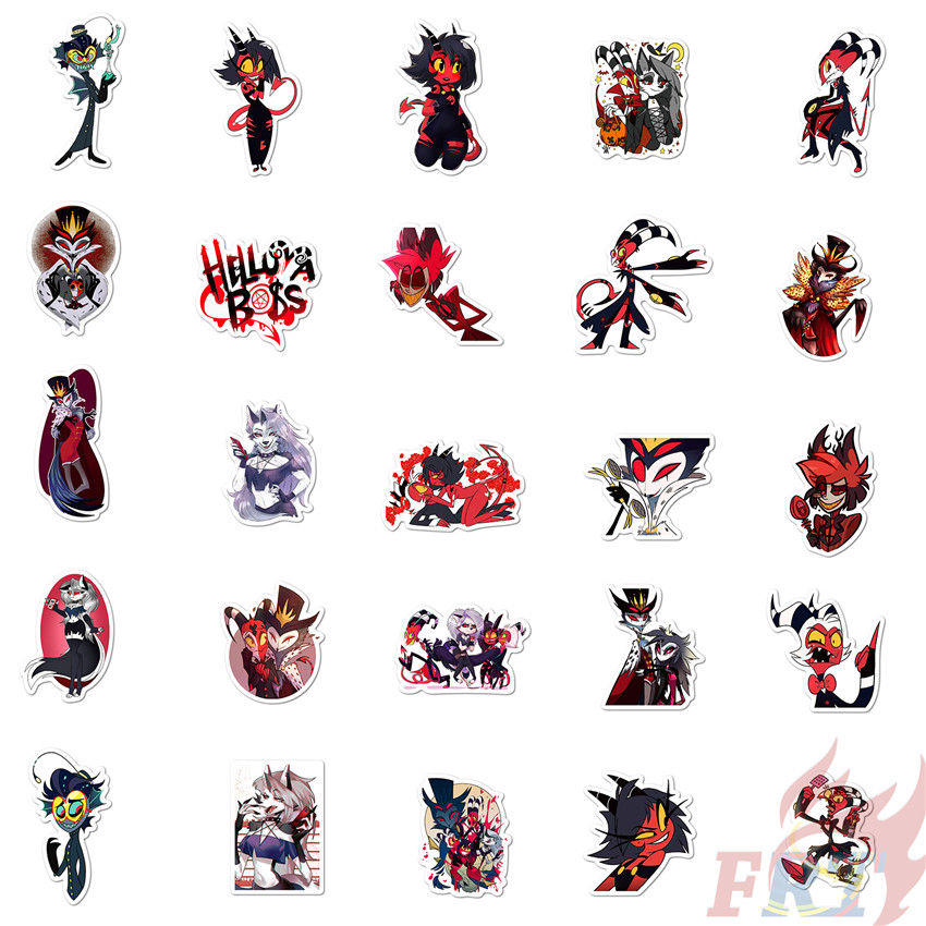 Set 50 nhãn dán hoạt hình Helluva Boss Series 02 DIY hành lý laptop ván trượt thời trang