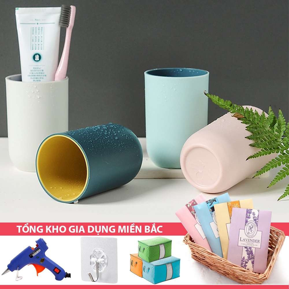 [Tổng Kho Sỉ] Cốc Uống Nước W7 THON TRÒN CAO CẤP (2 LỚP MÀU) - Ly Đánh Răng Cao Cấp