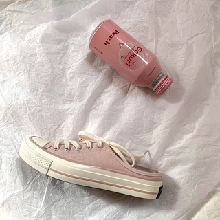 Giày Ulzzang nữ Giày đạp gót hồng phấn nữ tính