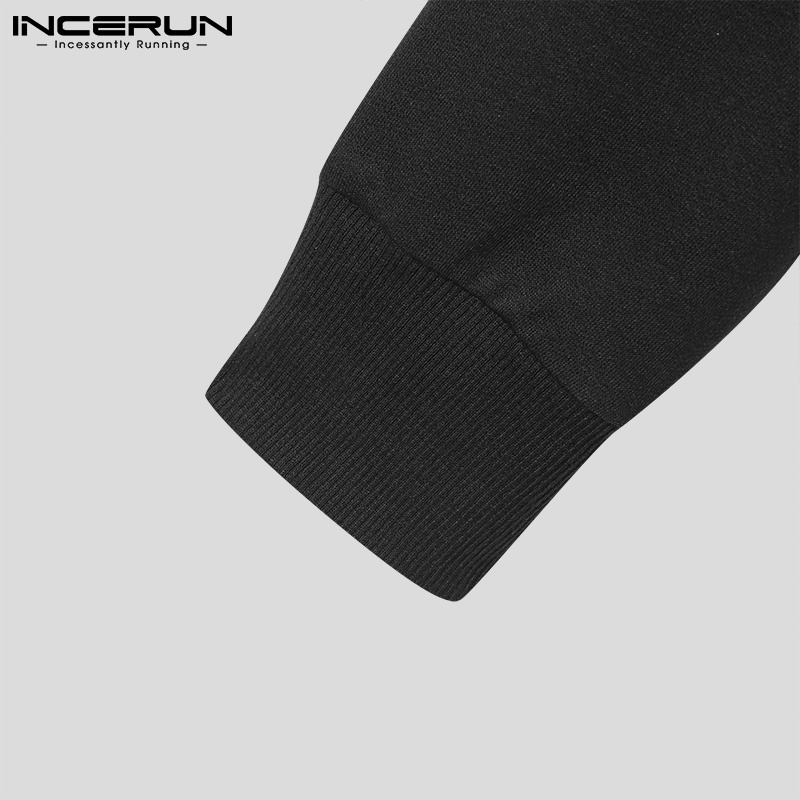 Áo lửng INCERUN tay dài cổ tròn sành điệu cho nam