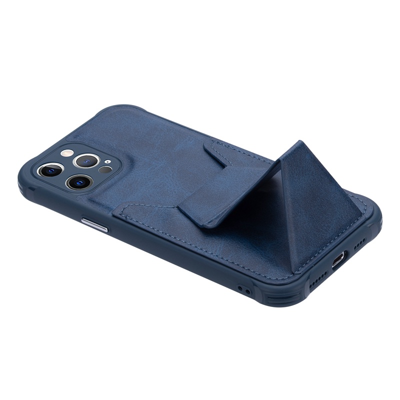 Ốp Điện Thoại Da PU + TPU Kiểu Ví Doanh Nhân Sang Trọng Cho iPhone 13 12 11 Pro Max XR X XS 6 6s 7 8 Plus