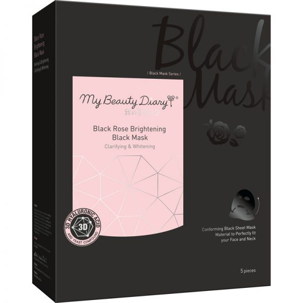 Mặt nạ hoa hồng đen giúp da trắng sáng 5 miếng – My Beauty Diary Black Rose Brightening Black Mask 5pcs/ box