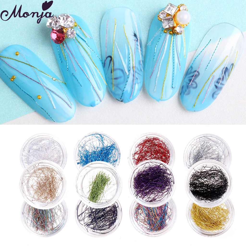 Set 12 Hộp Phụ Kiện Trang Trí Móng Tay Nghệ Thuật